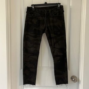 True Religion Cropped Camo Jeans